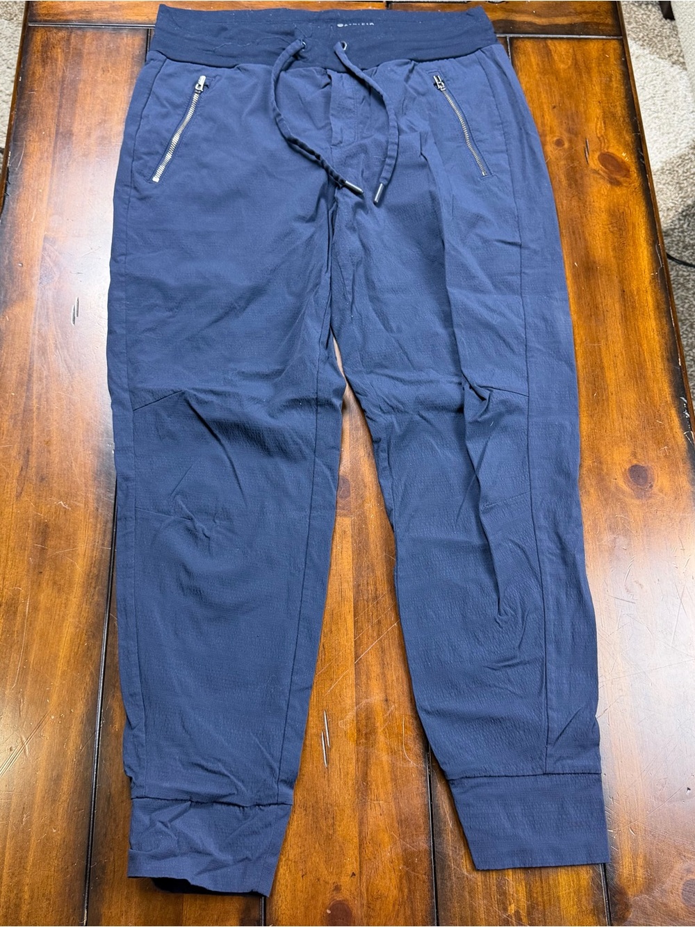 Athleta Navy Blue Women’s Jogger Pants with Zip Pockets